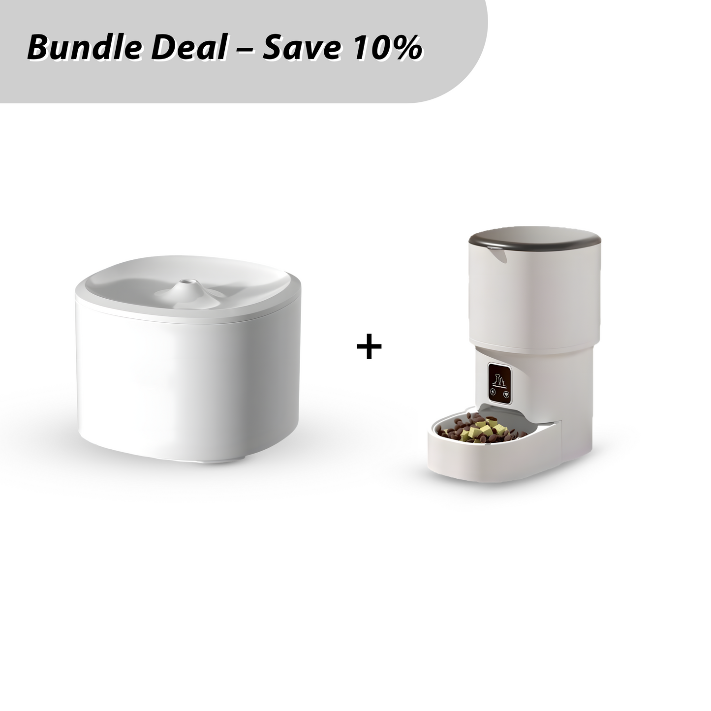 Smart Comfort Set (3L Silent Cat & Dog Water Dispenser + 4L Smart Feeder (WiFi Control))