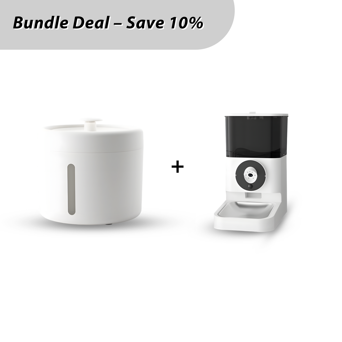 AI Smart Feeding Duo (4L Smart Pet Feeder (App Control) + 3L Silent Water Fountain)