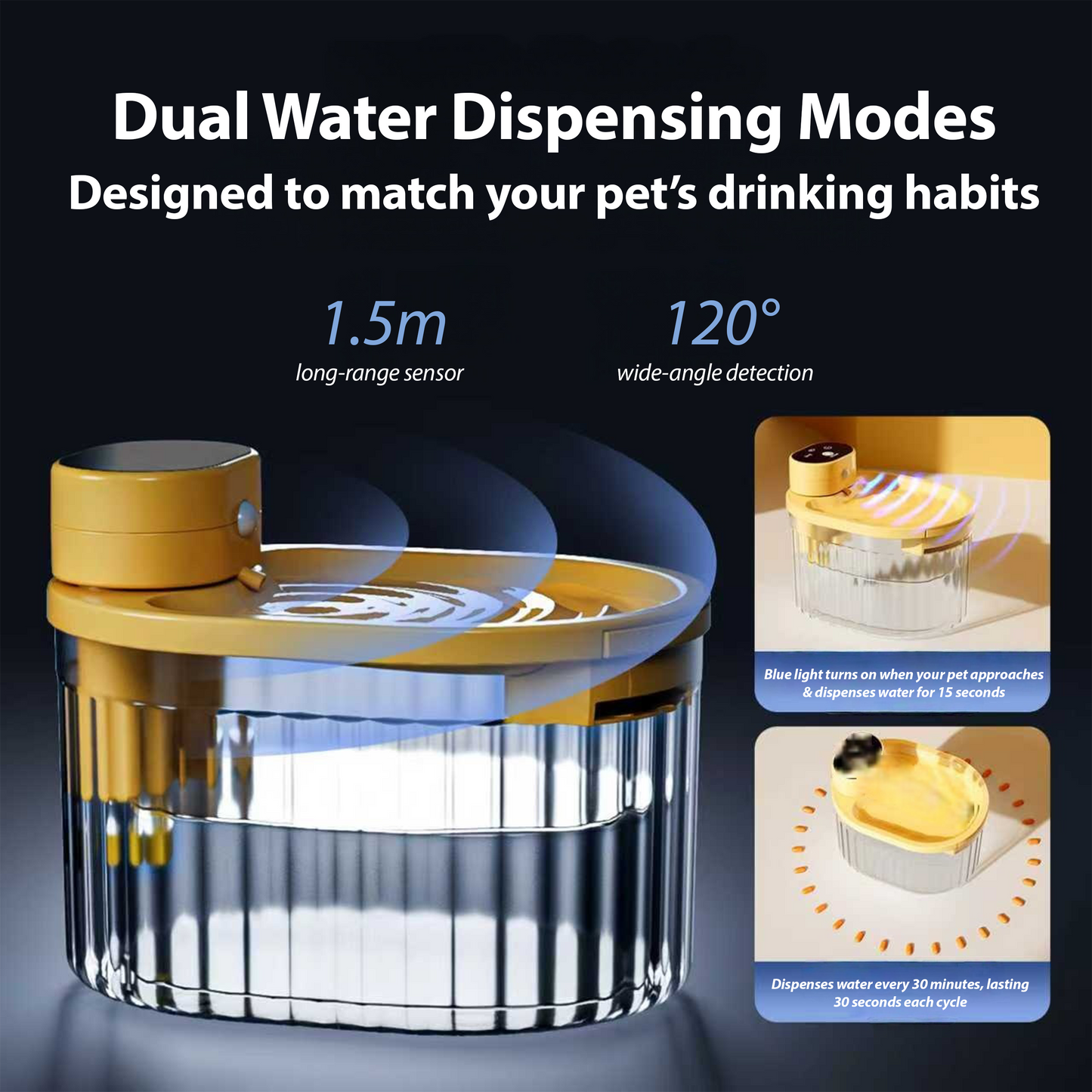 Smart Wireless Pet Water Fountain – Automatic Flow, Large Capacity, Fresh Water Anytime