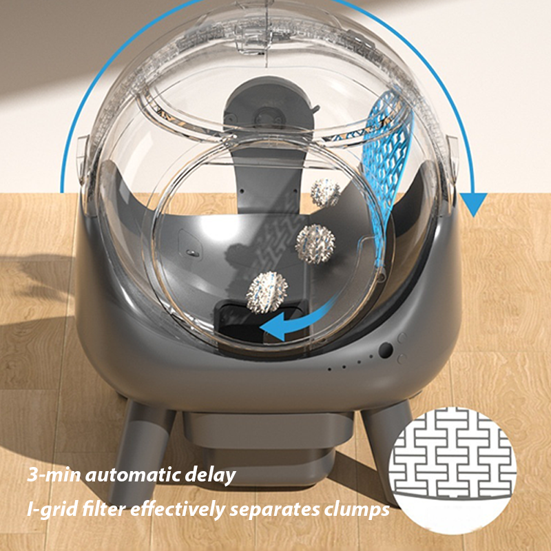 50L Smart Automatic Cat Litter Box – XL Drum Self-Cleaning