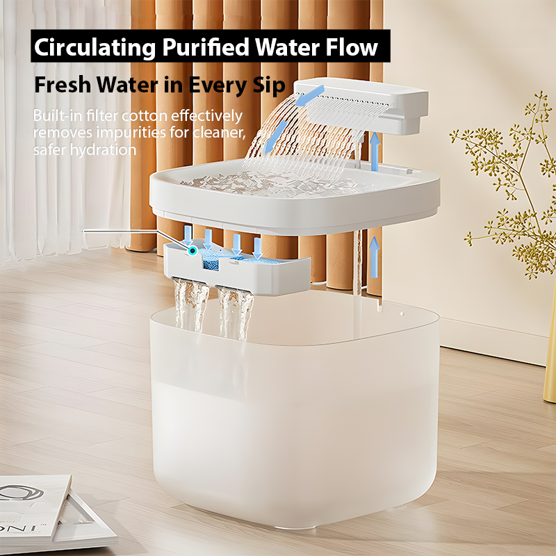 3L Pet Water Fountain – Automatic Circulating Filter, Large Capacity