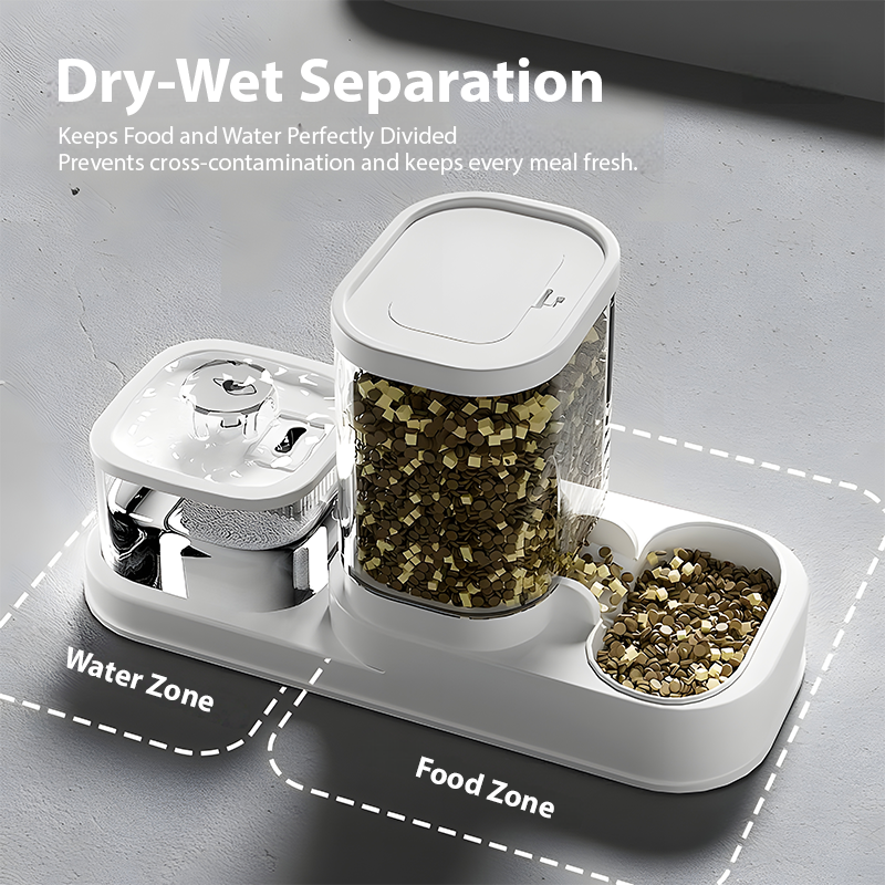 2-in-1 Cat Water & Food Dispenser