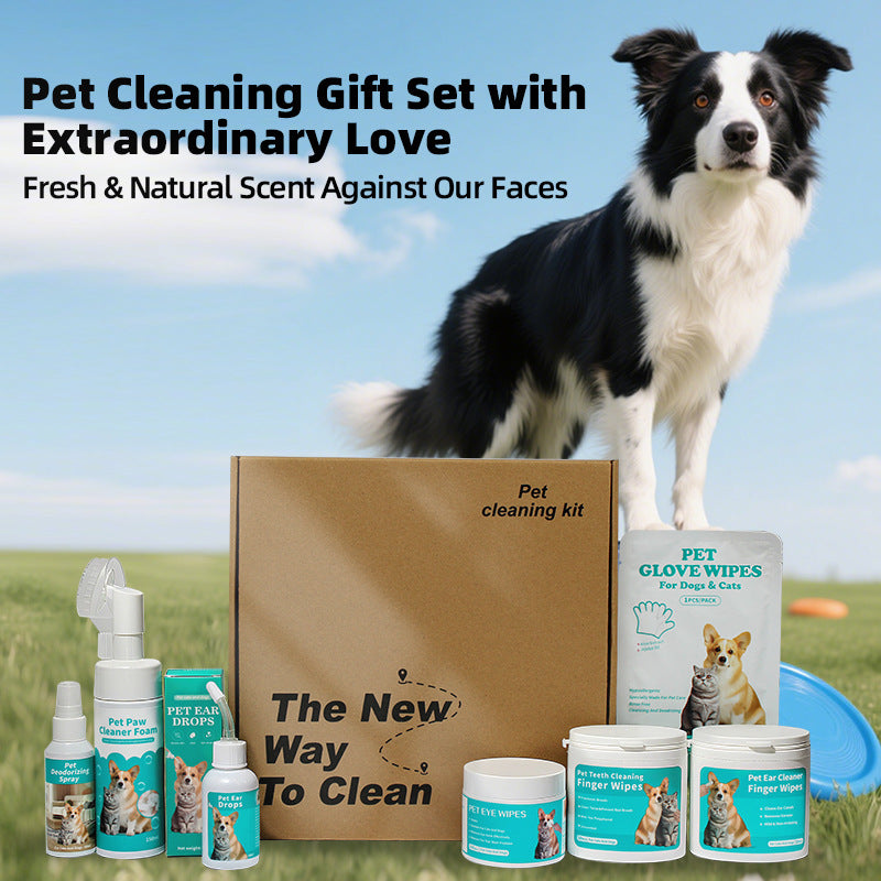 Pet Dental Finger Wipes – Disposable Finger Toothbrush for Dogs & Cats Oral Care