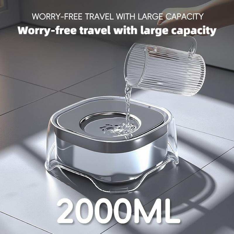 2L Floating Pet Water Bowl – No-Wet Mouth Design