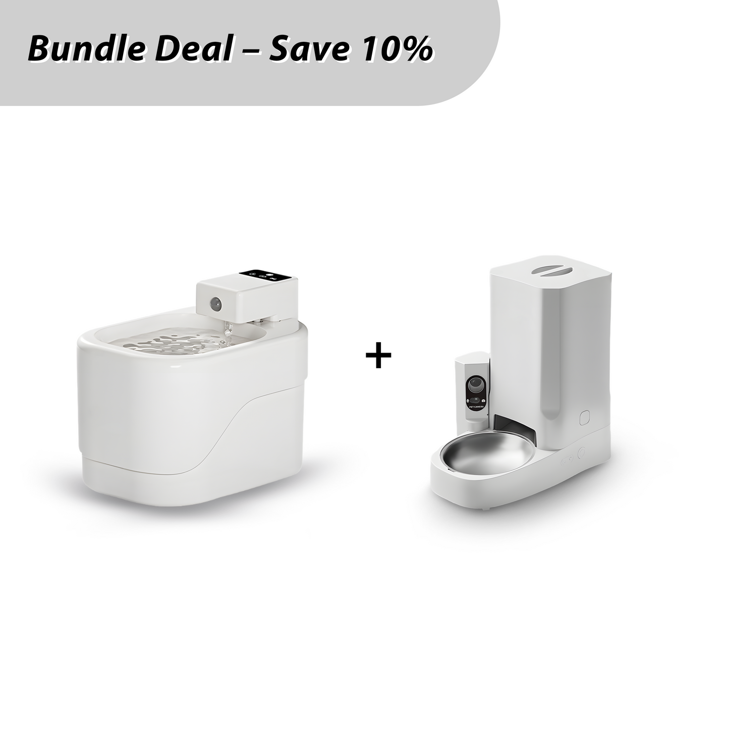 Ultimate Smart Care Kit (3L Smart Pet Feeder (Camera + Timer) + 2L Pet Water Fountain)