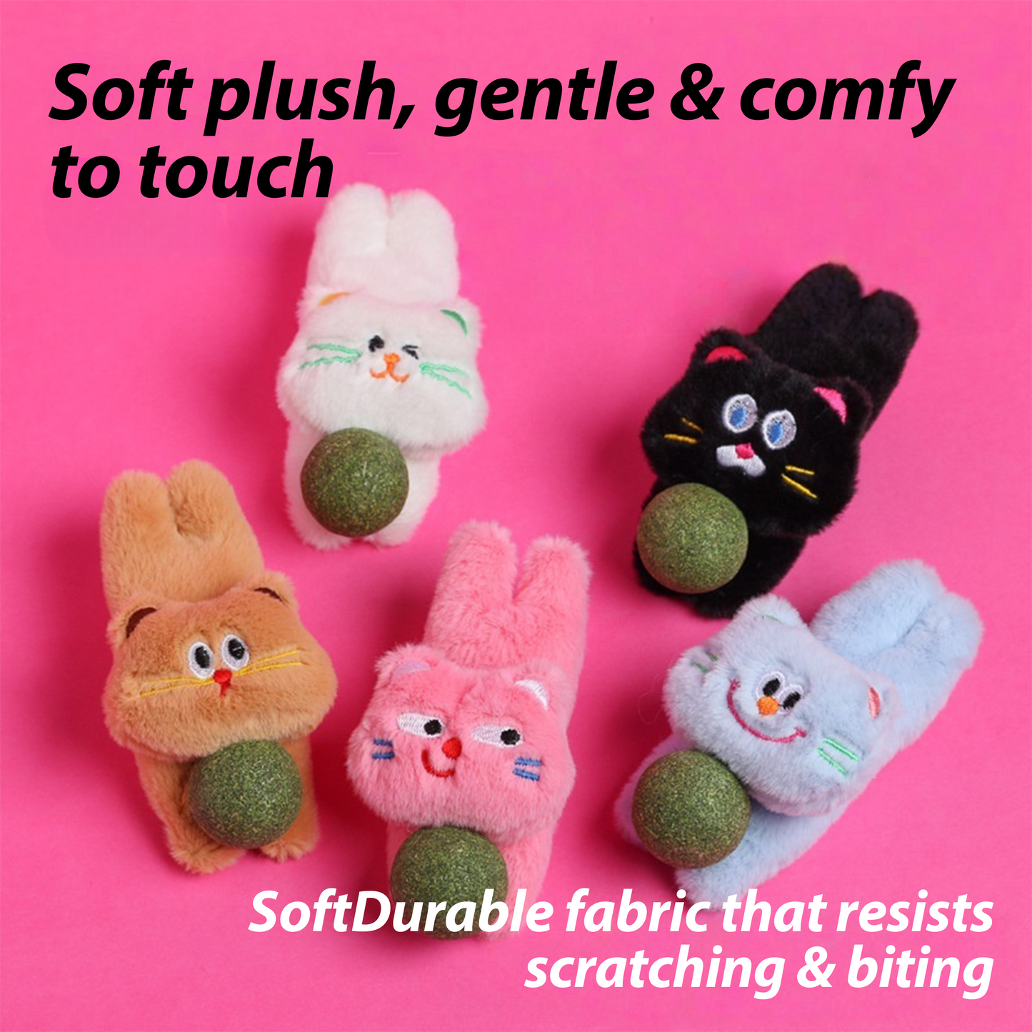 Catnip Plush Toy – Cute, Chew-Resistant, Matatabi-Infused for Happy Playtime