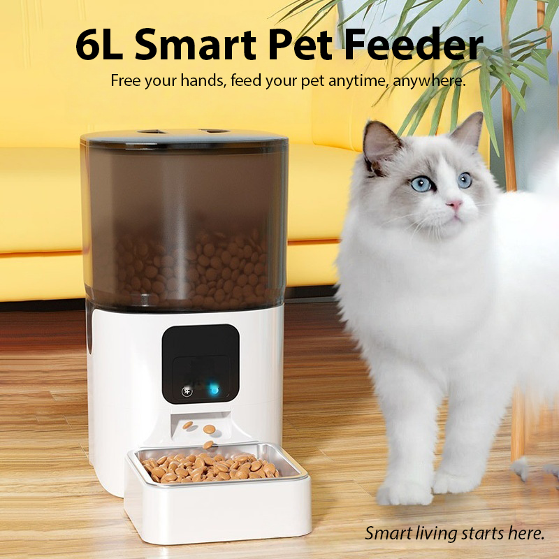 6L Smart Wi-Fi Pet Feeder – 5G Remote APP Control & Timed Feeding