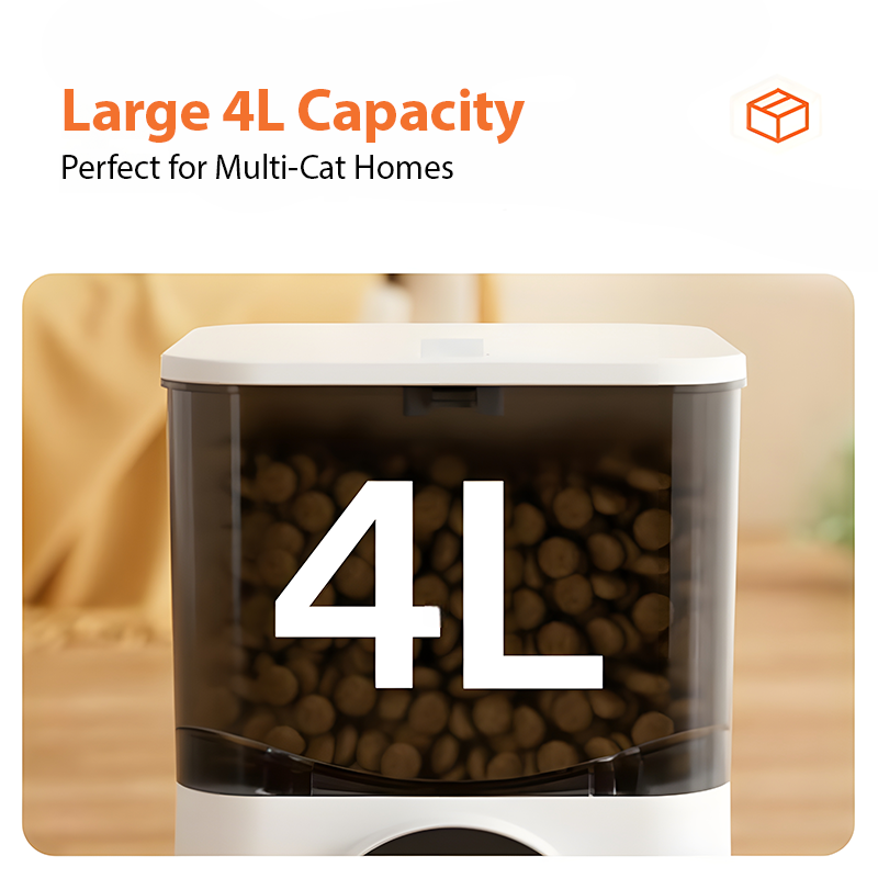4L Smart Pet Feeder – Automatic Cat & Dog Food Dispenser