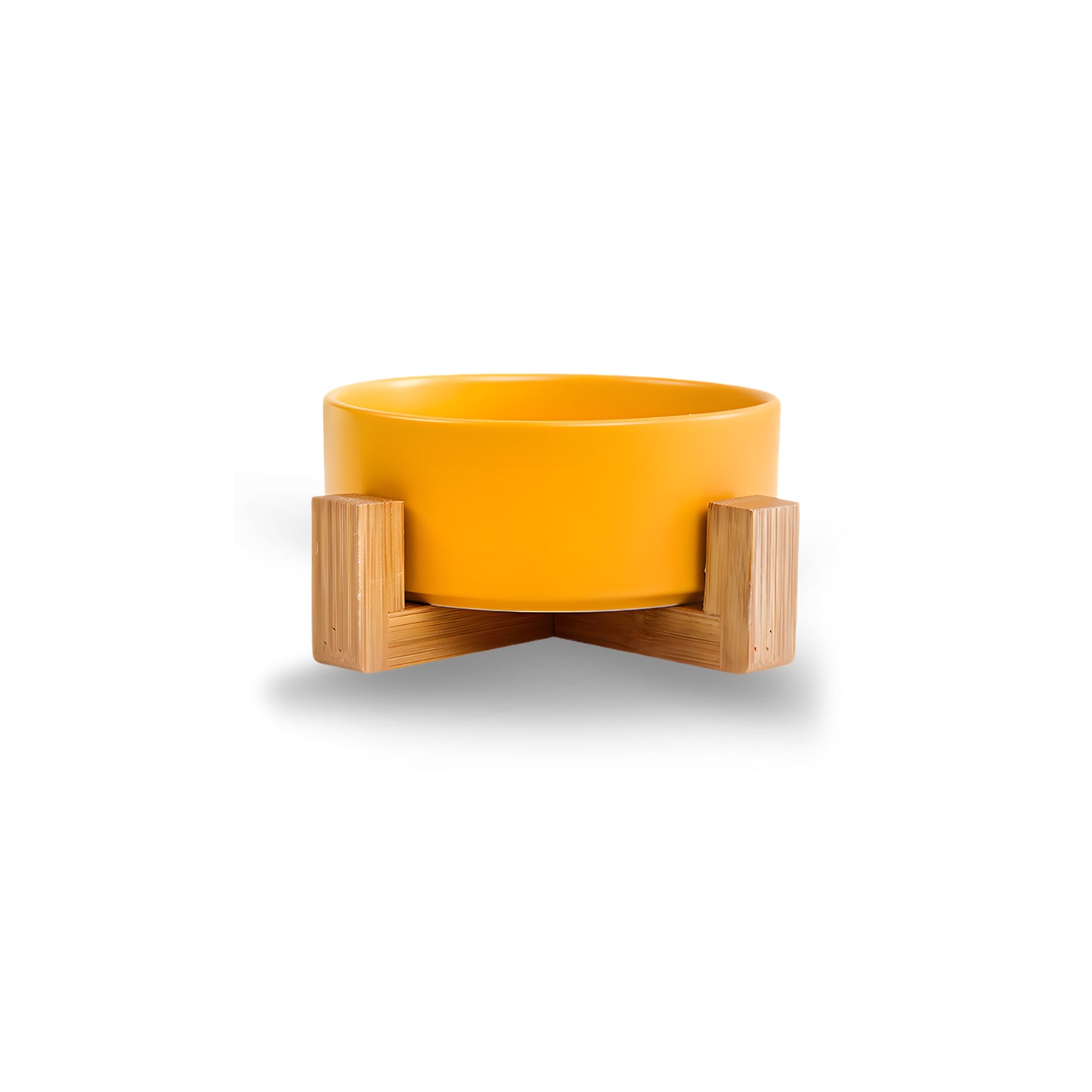 850ML Ceramic Pet Bowls with Wooden Stand – Double Elevated Design