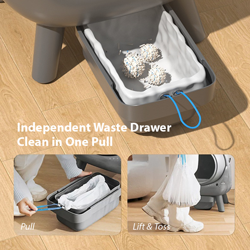 50L Smart Automatic Cat Litter Box – XL Drum Self-Cleaning