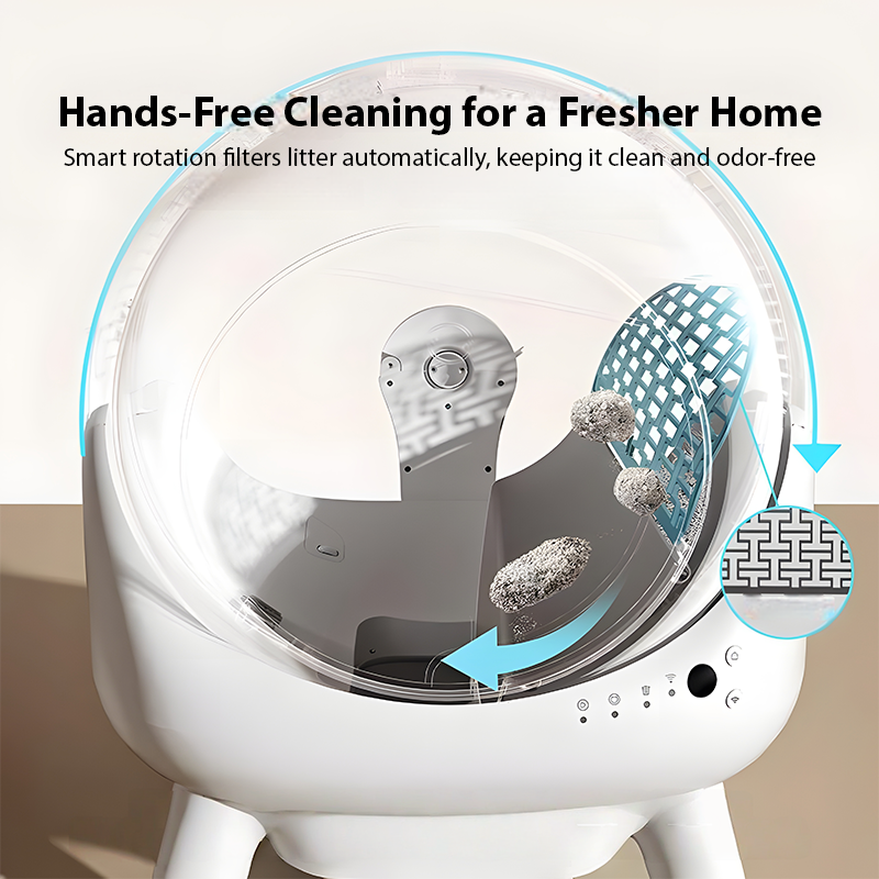 50L Smart Self-Cleaning Cat Litter Box