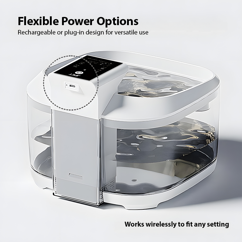 3.2L Rechargeable Stainless Steel Pet Fountain