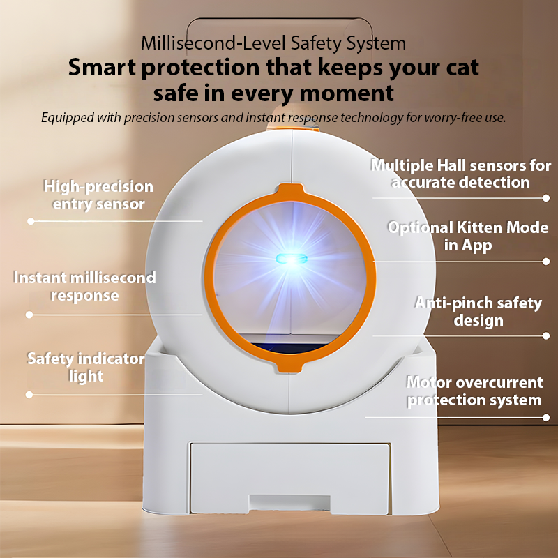 64L Pet Smart Litter Box – Large Enclosed Auto Clean Cat Toilet