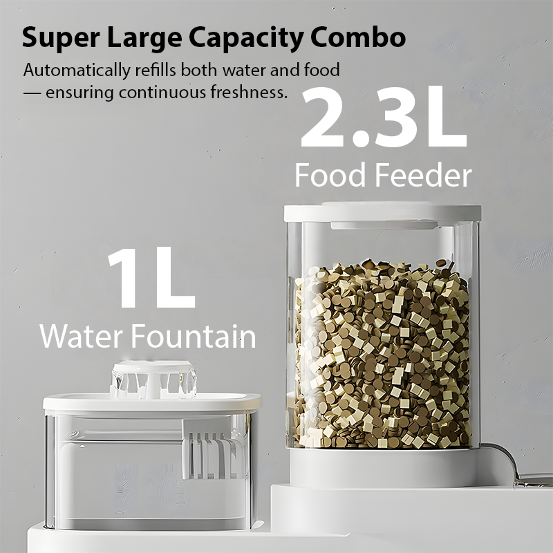 2-in-1 Cat Water & Food Dispenser