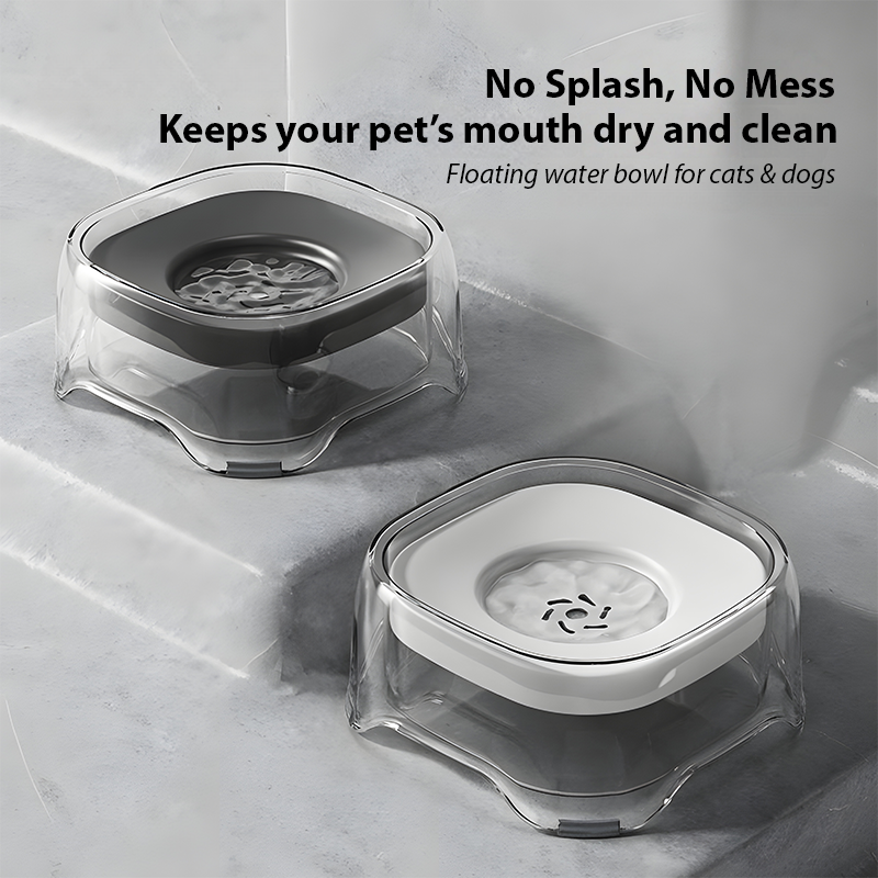 2L Floating Pet Water Bowl – No-Wet Mouth Design