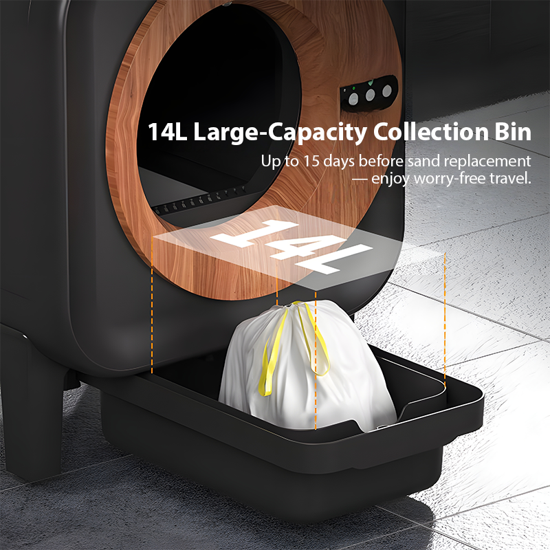 Smart Enclosed Cat Litter Box – Large Capacity, Self-Cleaning
