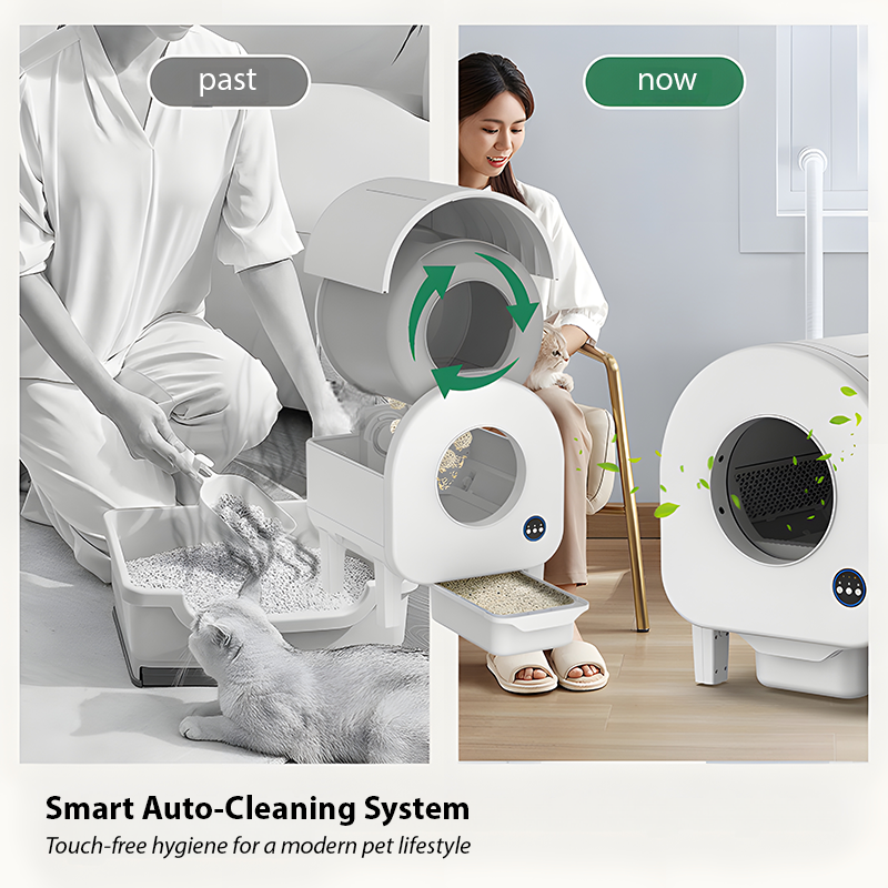 76L Self-Cleaning Cat Litter Box – Large & Fast Cleaning