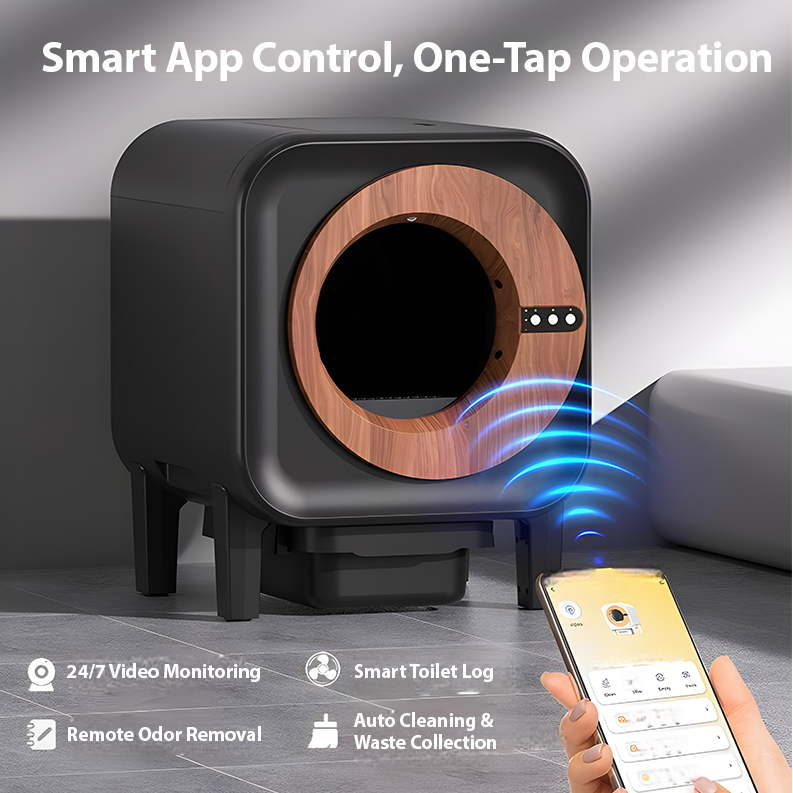 76L Smart Cat Toilet – XL Self-Cleaning with Deodorizer