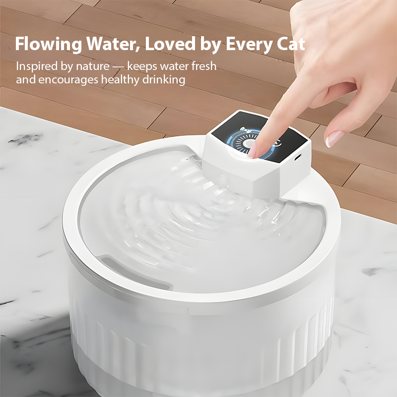 3L Wireless Cat Water Fountain – Auto Circulation, No-Spill