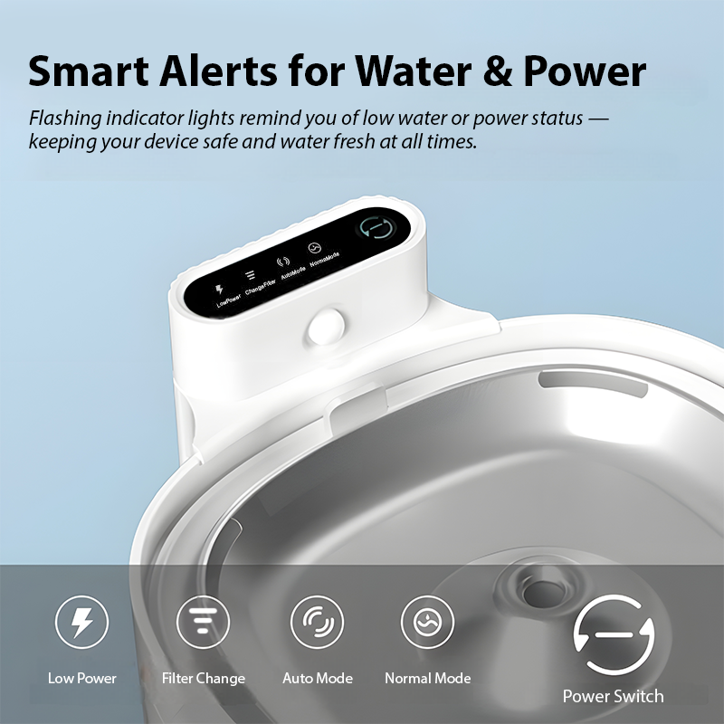 2L Cordless Smart Pet Water Fountain with Infrared Sensor