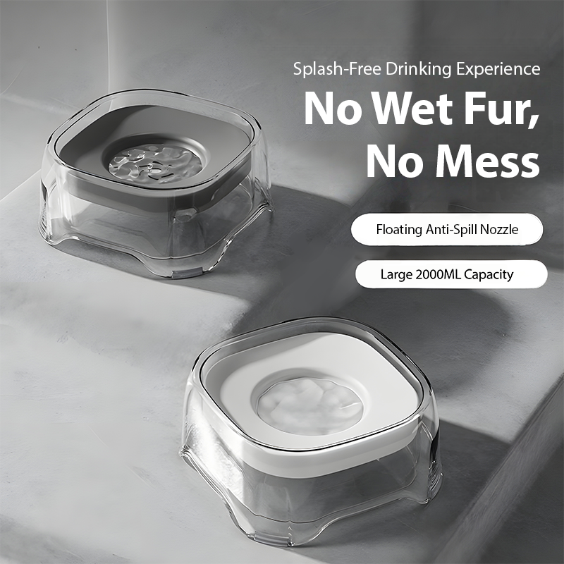 2L Floating Pet Water Bowl – No-Wet Mouth Design