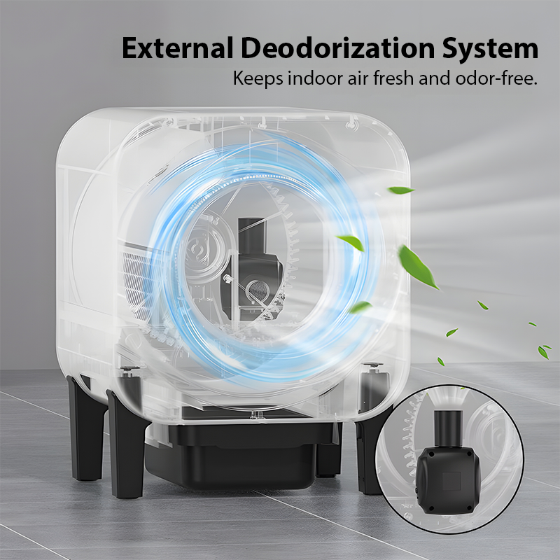 76L Smart Cat Toilet – XL Self-Cleaning with Deodorizer