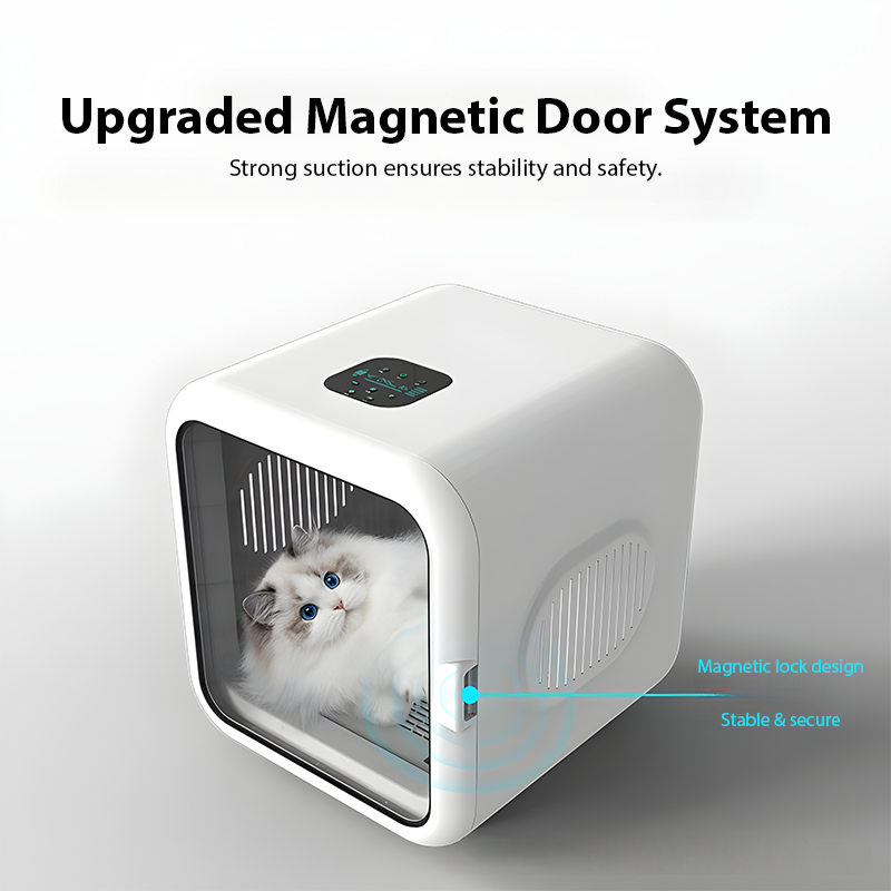 68L Smart Pet Drying Box, Automatic Cat & Dog Grooming Dryer