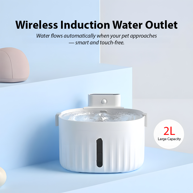 2L Cordless Smart Pet Water Fountain with Infrared Sensor
