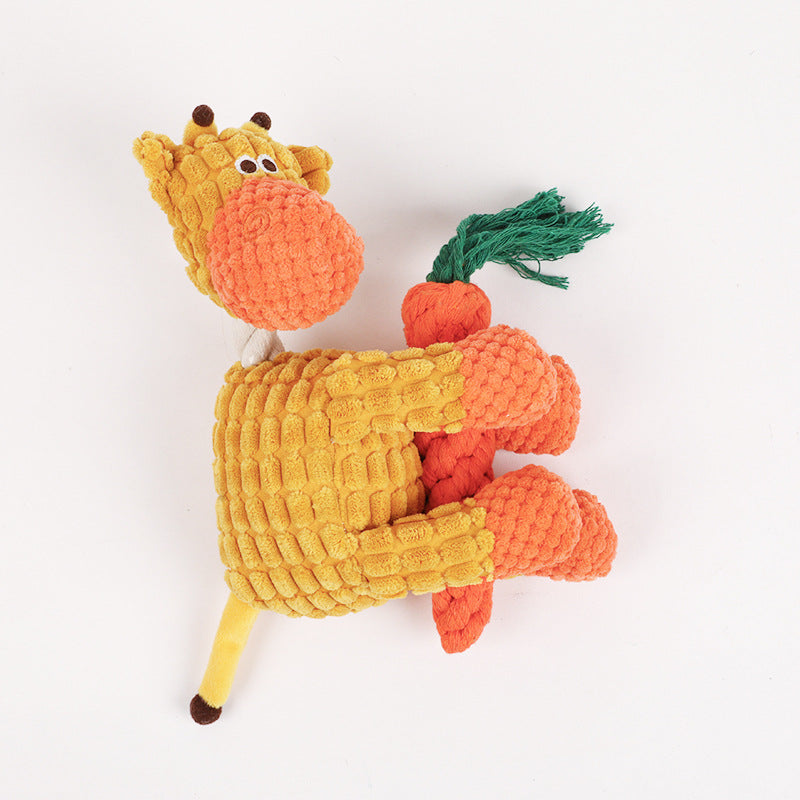 Funny Donkey Squeaky Dog Toy — Tough Chew Plush for Dental Grinding & Interactive Play