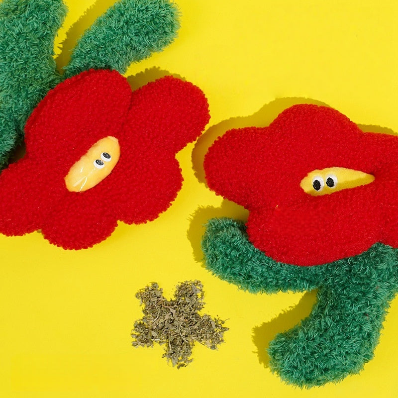 Lucky Flower Catnip Pillow Toy — Self-Play Plush for Boredom Relief & Chewing