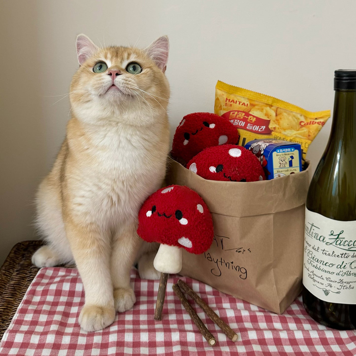 Mushroom Matatabi Chew Toy — Durable Cat Teaser for Boredom Relief