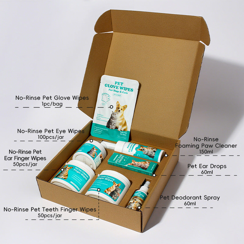 Pet Dental Finger Wipes – Disposable Finger Toothbrush for Dogs & Cats Oral Care