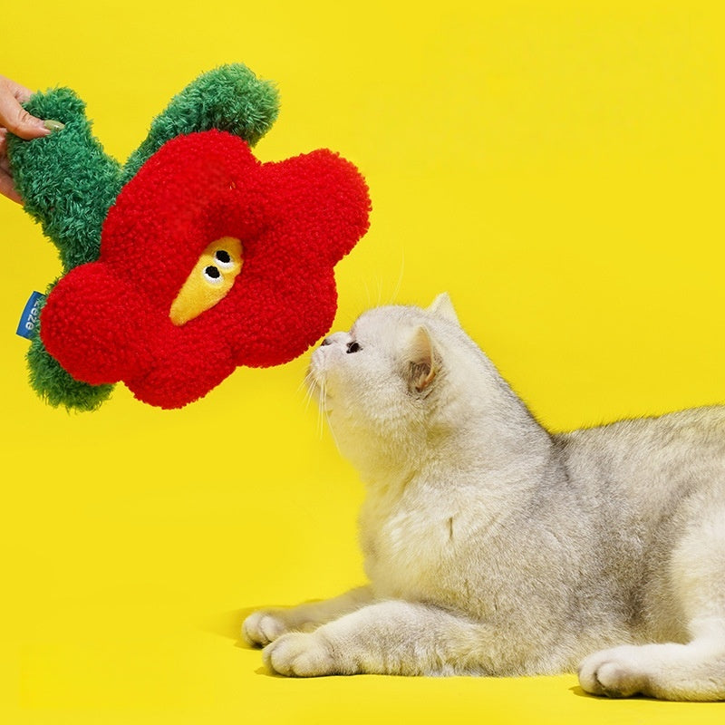 Lucky Flower Catnip Pillow Toy — Self-Play Plush for Boredom Relief & Chewing