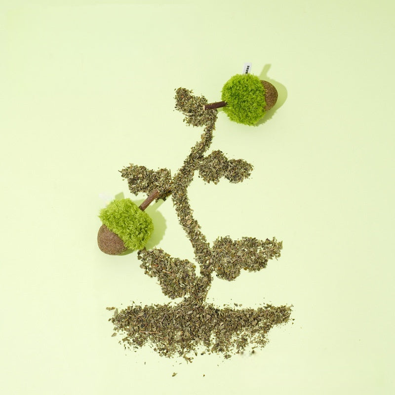 Acorn Catnip Toy — Fruit-Style Cat Chew Plush & Bag Charm for Kittens