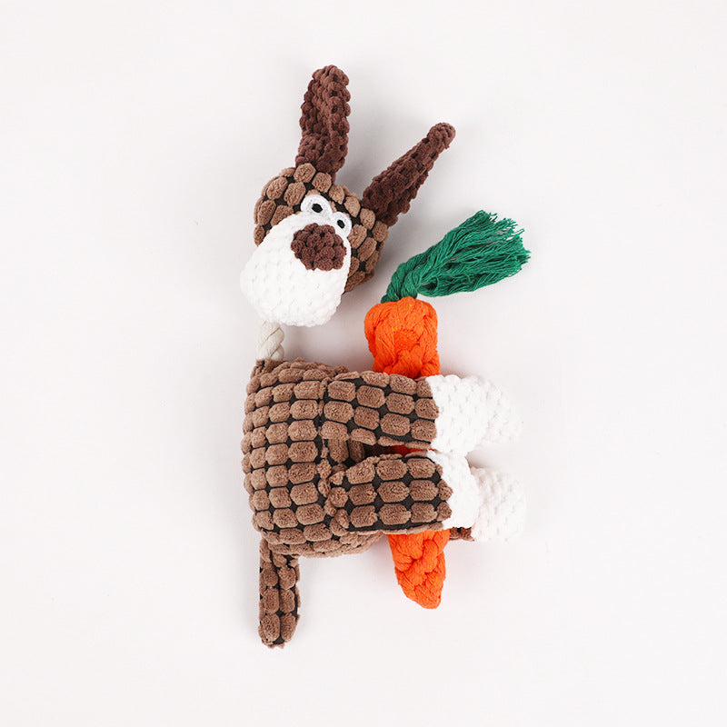 Funny Donkey Squeaky Dog Toy — Tough Chew Plush for Dental Grinding & Interactive Play