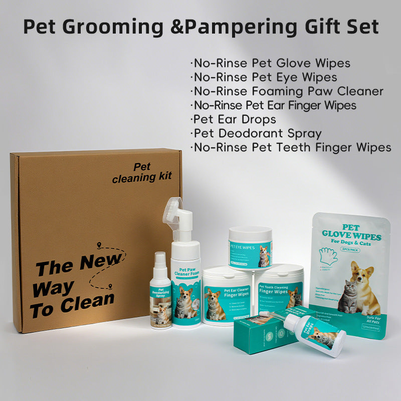 Pet Dental Finger Wipes – Disposable Finger Toothbrush for Dogs & Cats Oral Care