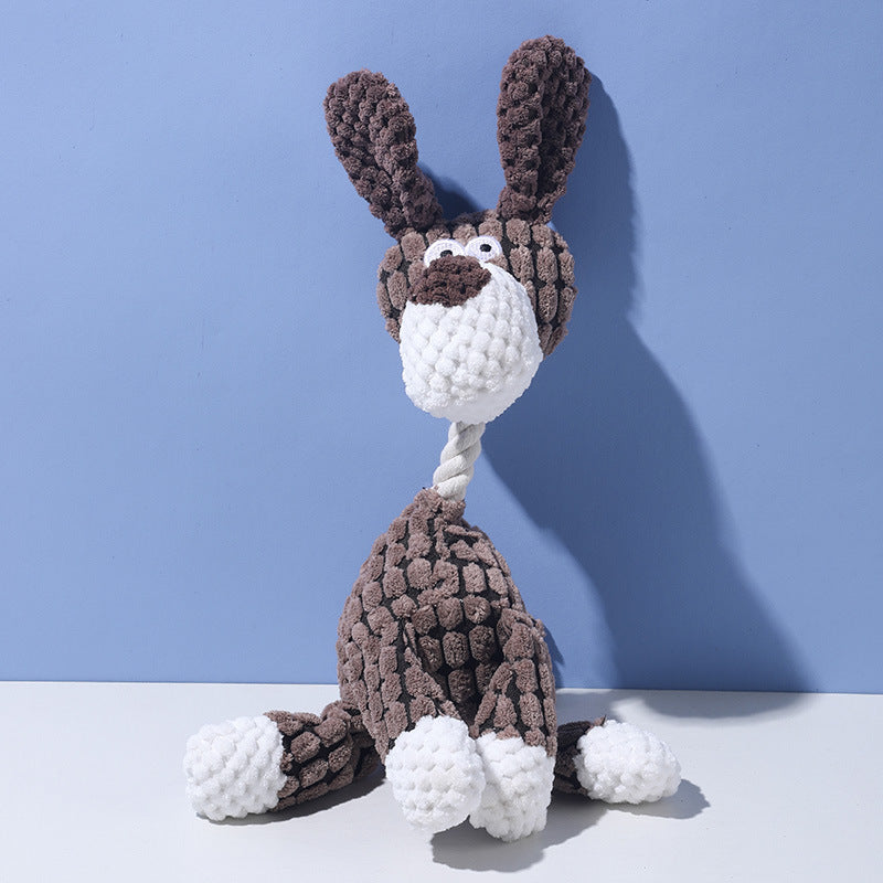 Funny Donkey Squeaky Dog Toy — Tough Chew Plush for Dental Grinding & Interactive Play