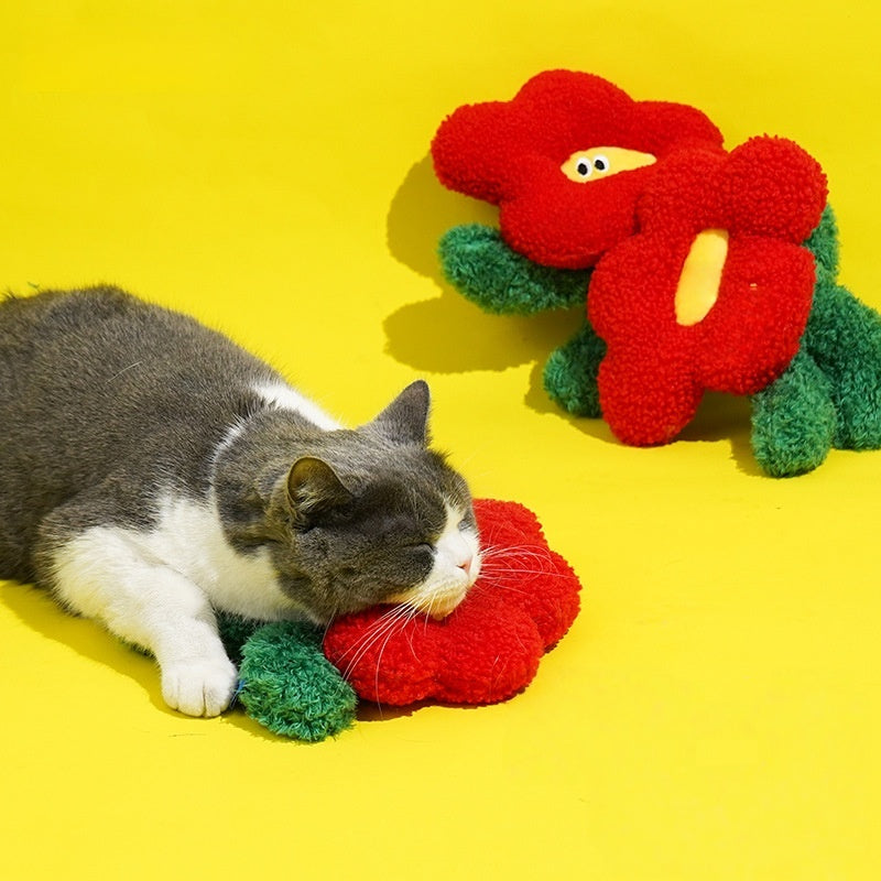 Lucky Flower Catnip Pillow Toy — Self-Play Plush for Boredom Relief & Chewing