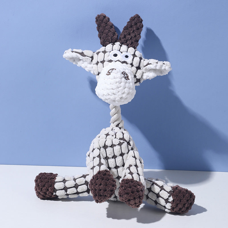 Funny Donkey Squeaky Dog Toy — Tough Chew Plush for Dental Grinding & Interactive Play